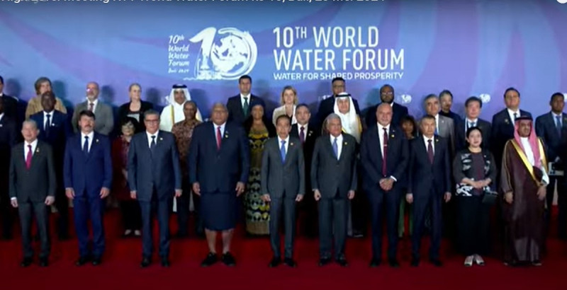 Jokowi Perkenalkan Prabowo Sebagai Presiden RI terpilih di Depan Delegasi World Water Forum