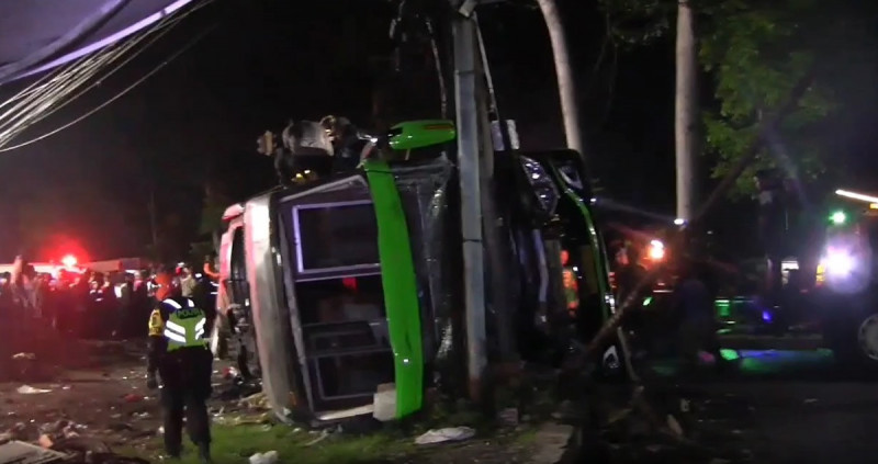 Polisi Tetapkan Pengemudi Bus Tersangka Kecelakaan Maut Subang