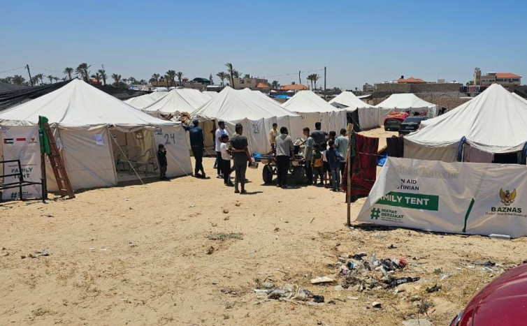 BAZNAS Dirikan Tenda Darurat dan Toilet Umum bagi Masyarakat Gaza di Rafah