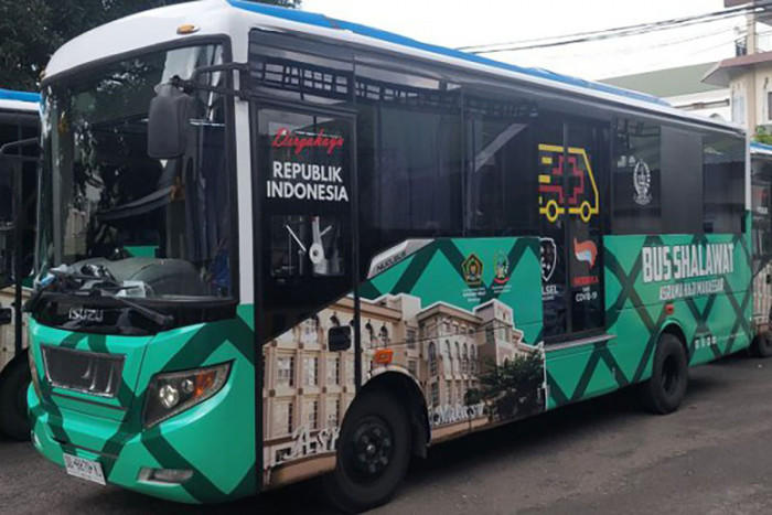 Asrama Haji Makassar Siapkan 3 Bus Shalawat Layani Jemaah