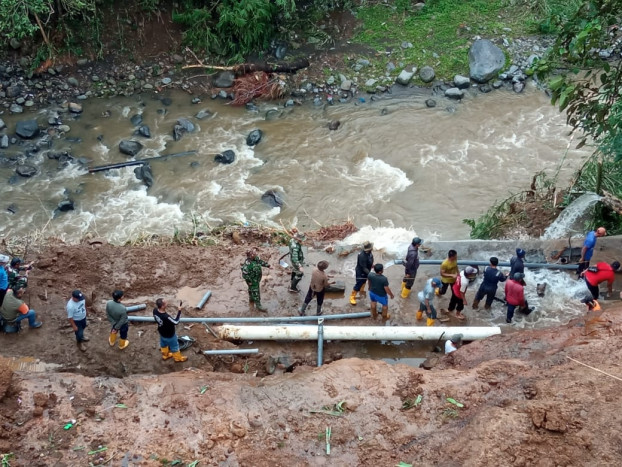 Longsor di Tasikmalaya Putus Empat Pipa Transmisi, 25 Ribu Pelanggan PDAM Terdampak