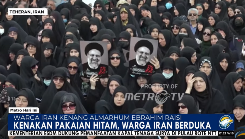 Warga Iran Padati Prosesi Pemakaman Presiden Raisi