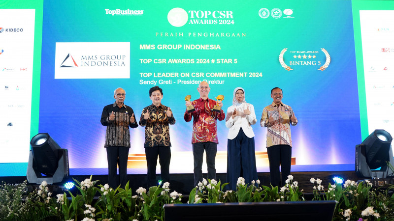 MMS Group Indonesia Raih Penghargaan TOP CSR Kategori  Excellence Bintang 5 dan Top Leadership untuk Bisnis Berkelanjutan