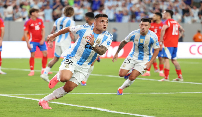 Gol Larut Lautaro Martinez ke Gawang Cile Pastikan Argentina Melaju ke Perempat Final Copa America