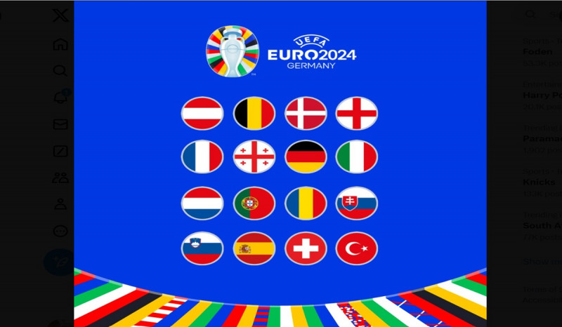Ini Daftar Tim yang Lolos ke 16 Besar Euro 2024 dan Jadwal Pertandingan Mereka