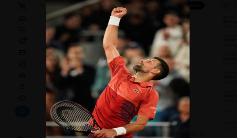 Upaya Djokovic Pertahankan Gelar Prancis Terbuka, Berlaga Hingga Dini Hari