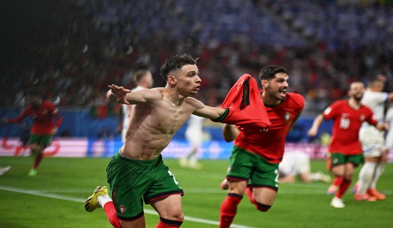 Gol Larut Francisco Conceicao Pastikan Portugal Tekuk Rep Ceko di Laga Euro 2024
