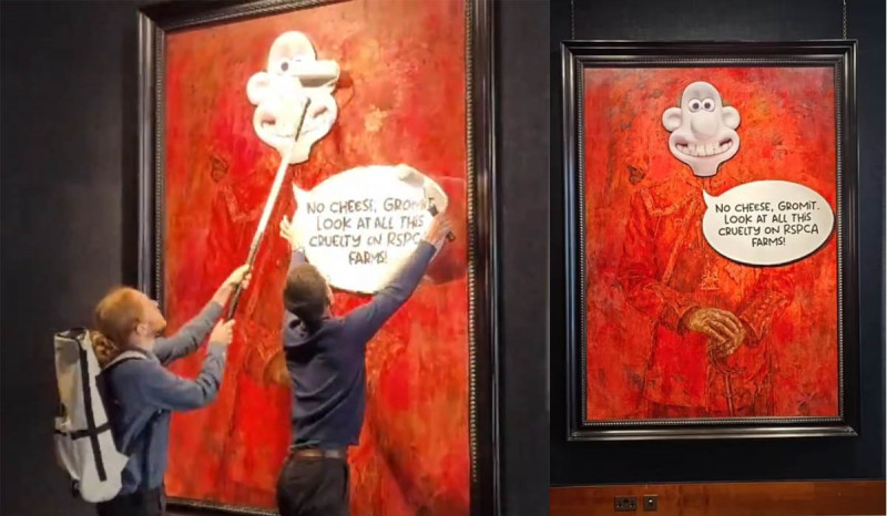 Aktivis Hak-hak Hewan Rusak Lukisan Resmi Raja Charles III di London